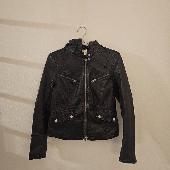 We the Free Monroe Hooded Vegan Jacket Sz S - Picture 2 of 6